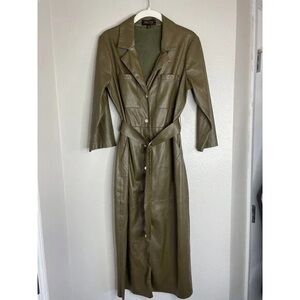 Trina Turk Olive Green Trench Coat